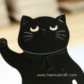 Sujetalibros de gato negro Sujetalibros de estudiante de metal creativo